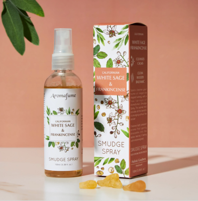 Purškiamas namų kvapas su Frankincensu ir Baltuoju šalaviju (100 ml)