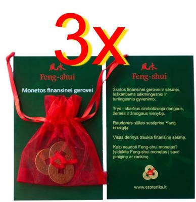 3 vnt. Feng shui monetos