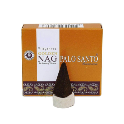Golden Nag Palo Santo kūgio formos smilkalai