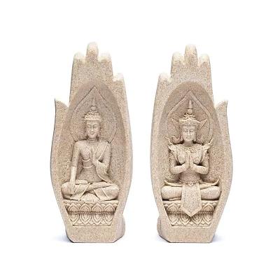 Namaste mudra Rankos su Buda statula