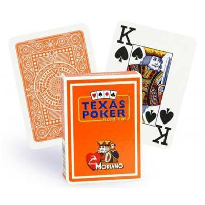 Texas Poker Hold Em Jumbo Index kortos (oranžinės)
