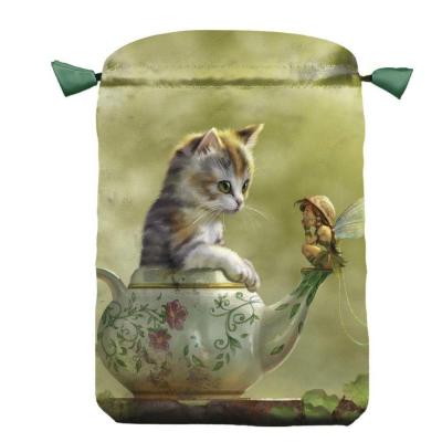 Fantasy Cats satininis maišelis kortoms