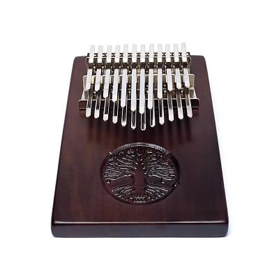 Hluru Kalimba 24 klavišų riešutmedis su Gyvybės medžiu -- 20x14cm