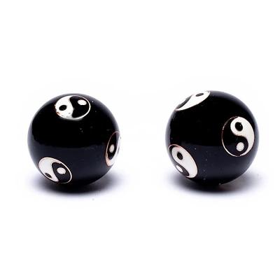 Sveikatos rutuliai Yin Yang juodi - 3,5 cm