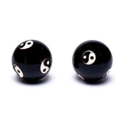 Sveikatos rutuliai Yin Yang juodi - 4 cm