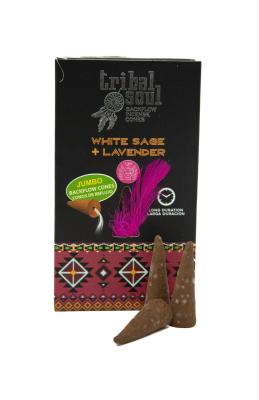 Tribal Soul kūgio formos backflow smilkalai "White Sage Levander"