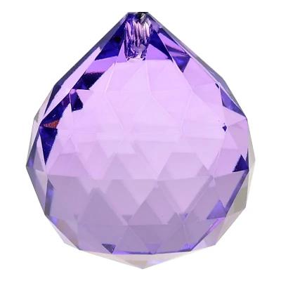 Feng Shui briaunuotas violetinis kristalas, 4 cm
