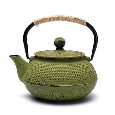 Tetsukyusu emaliuotas 0,6 litro žalios spalvos arbatinukas