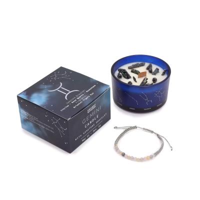 Zodiac Crystal žvakė su natūralių kristalų apyranke - Dvyniai