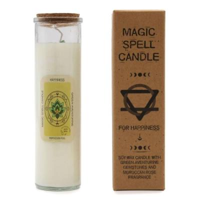 Ritualinė žvakė „Laimė“ su žaliuoju avantiūrinu – Magic Spell