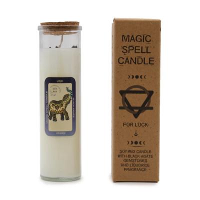 Ritualinė žvakė „Sėkmė“ su juoduoju agatu – Magic Spell