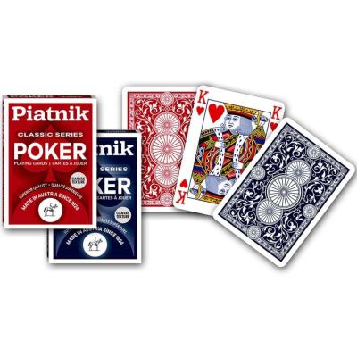 Piatnik Classic Series 4 Index Pokerio kortos 2 vnt. (raudonos ir mėlynos)