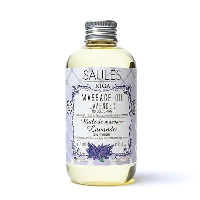 Natūralus masažo aliejus su levandų aromatu, 200 ml