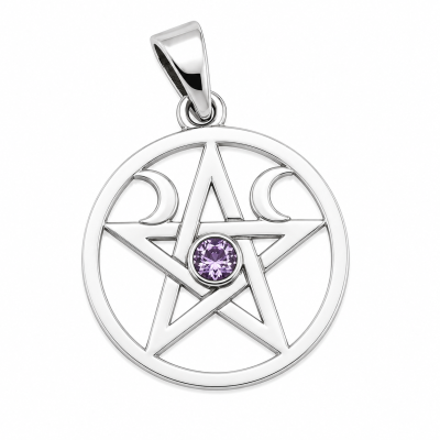 Sidabrinis amuletas „Pentagramos Šviesa“