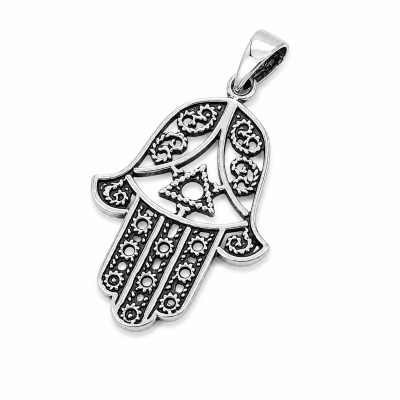 Sidabrinis amuletas „Fatimos ranka“