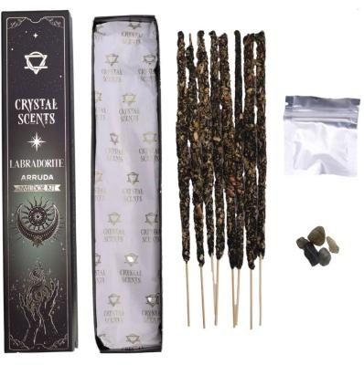 Medicininės Rūtos smilkalai su Labradorito kristalais Crystal Scents