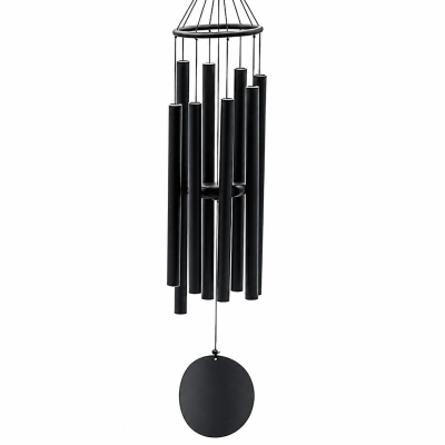 Vėjo varpeliai „Pure Sound“ – E-dur muzikinė gama, juodi, 95 cm