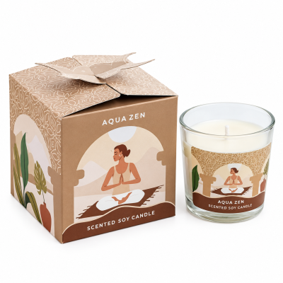 Moonshine Yoga Aqua Zen sojų vaško kvapioji žvakė