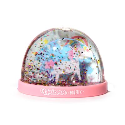 Blizgučių sniego gaublys „Unicorn Magic“ – vienaragis