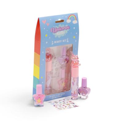 Vaikiškas lūpų blizgesio ir nagų rinkinys „Unicorn Magic“