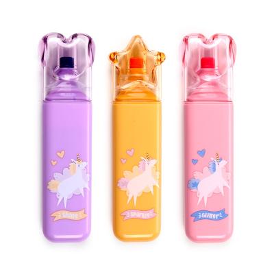 Teksto žymeklių rinkinys „Unicorn Magic“ su figūriniais dangteliais – 3 vnt.