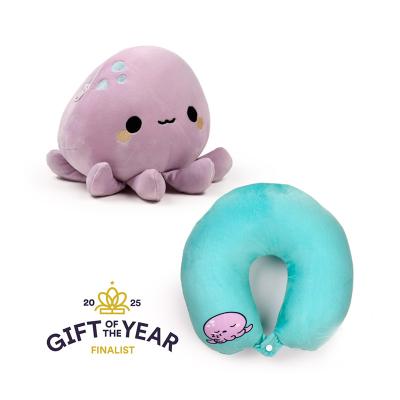 „Swapseazzz Adoramals Ocean Octopus“ 2-in-1 pliušinė kelioninė pagalvė ir žaislas
