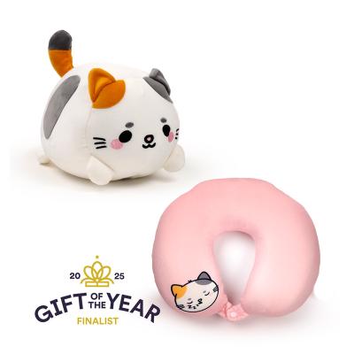 „Swapseazzz Adoramals“ „Cat“ 2-in-1 pliušinė kelioninė pagalvė ir žaislas