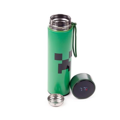 Minecraft Creeper karštų ir šaltų gėrimų skaitmeninis termoso butelis