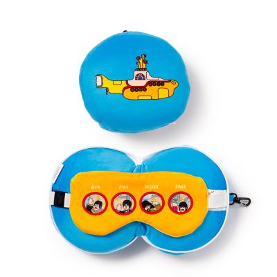 „The Beatles Yellow Submarine“ pliušinė kelioninė pagalvėlė ir akių kaukė