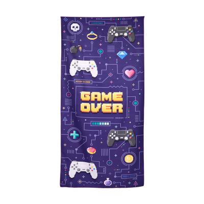 „Game Over“ mikropluošto paplūdimio rankšluostis