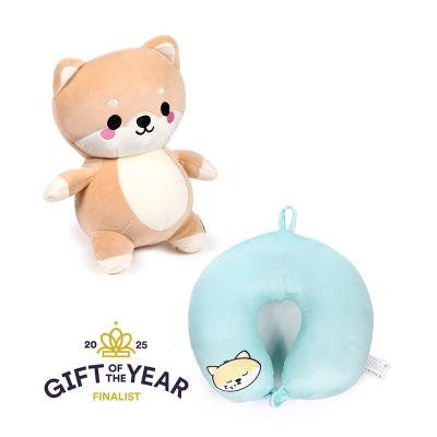 „Swapseazzz Adoramals“ „Shuggs the Shiba Inu“ 2-in-1 pliušinė kelioninė pagalvė ir žaislas