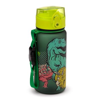 Dinosauria 350 ml nedūžtantis vaikiškas buteliukas su atlenkiamu dangteliu