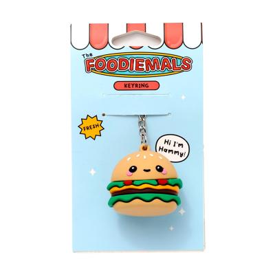 „Hammy the Burger“ „Foodiemals“ 3D PVC raktų pakabukas