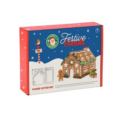 „Festive Friends“ Kalėdų meduolių namelių formelių rinkinys, 10 vnt.