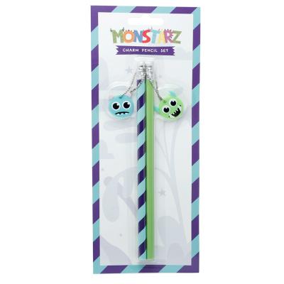 „Monstarz Monster“ 2 vnt. PVC pakabukų su pieštukais rinkinys