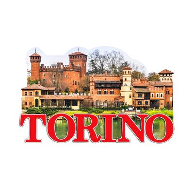 3D spausdintas suvenyrinis magnetas „Torino Borgo Medievale“
