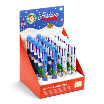 „Festive Friends“ Kalėdinis įvairiaspalvis rašiklis (6 spalvų)