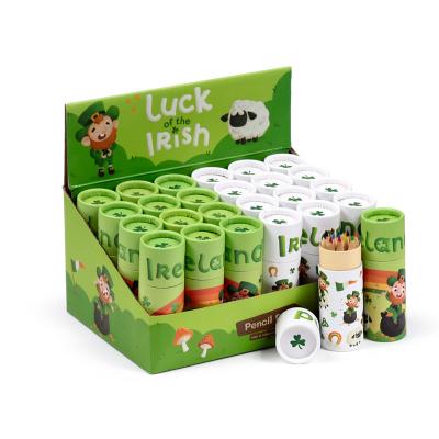 „Luck of the Irish“ Airijos pieštukų indelis su 12 spalvotų pieštukų