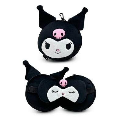 Relaxeazzz Kuromi Hello Kitty triušio kelioninė pagalvėlė ir akių kaukė