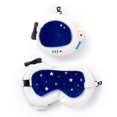 „Relaxeazzz“ „Space Cadet“ pliušinė kelioninė pagalvėlė ir akių kaukė