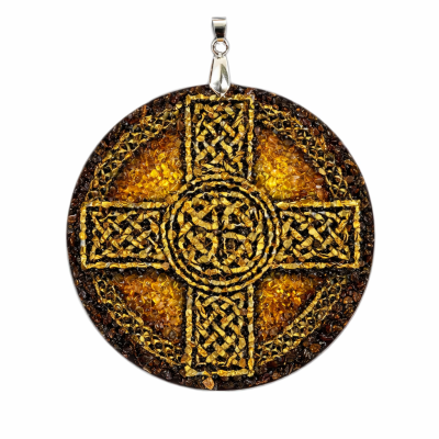 Gintarinis keltiškas kryžius (Amber Celtic cross)
